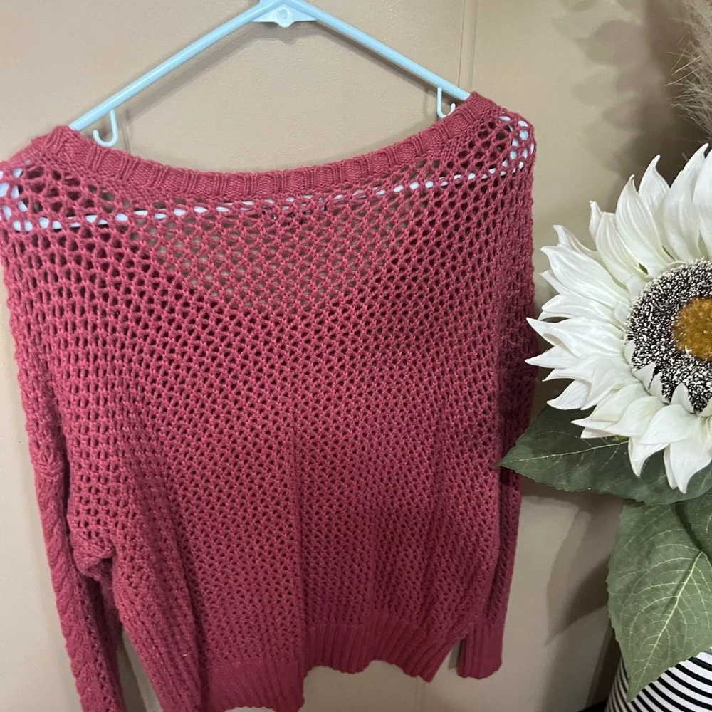 American Eagle Outfitters Women's Rose Knit Sweater